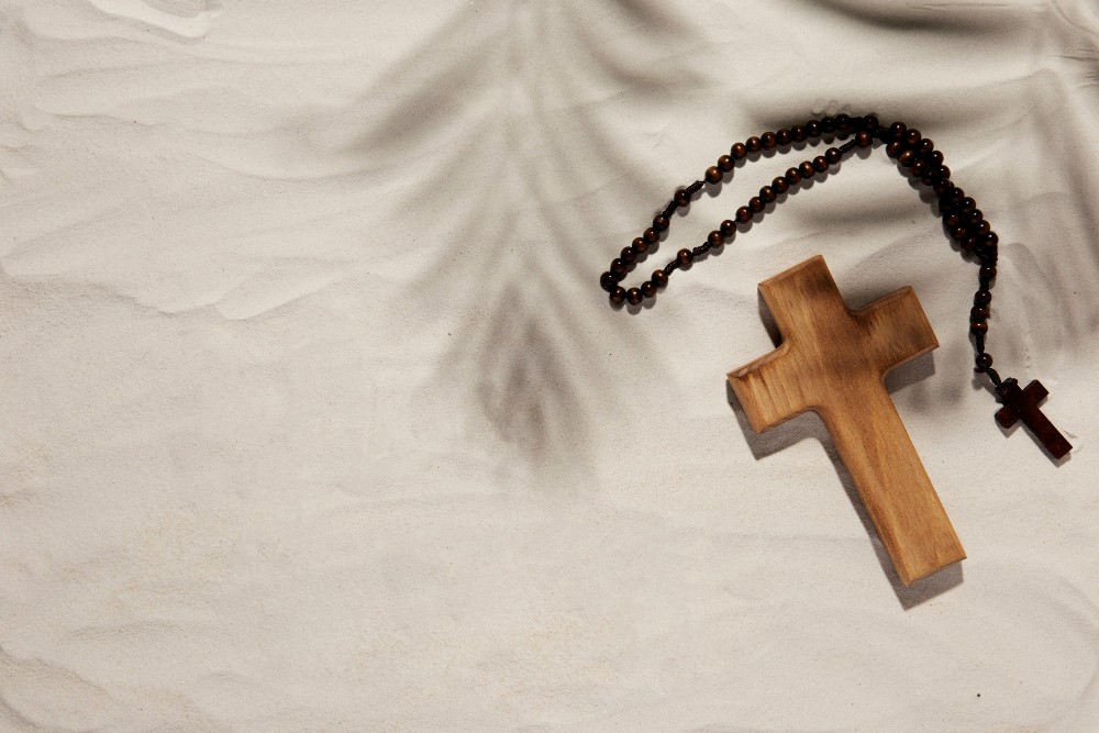 view-wooden-cross-rosary